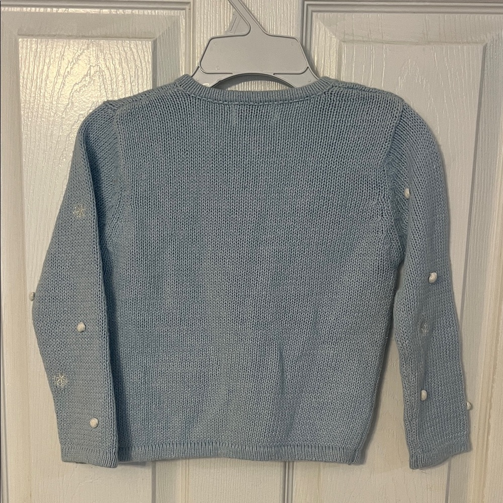 Savannah Kids' Light Blue Penguin Cardigan Sweater - Picture 5 of 7